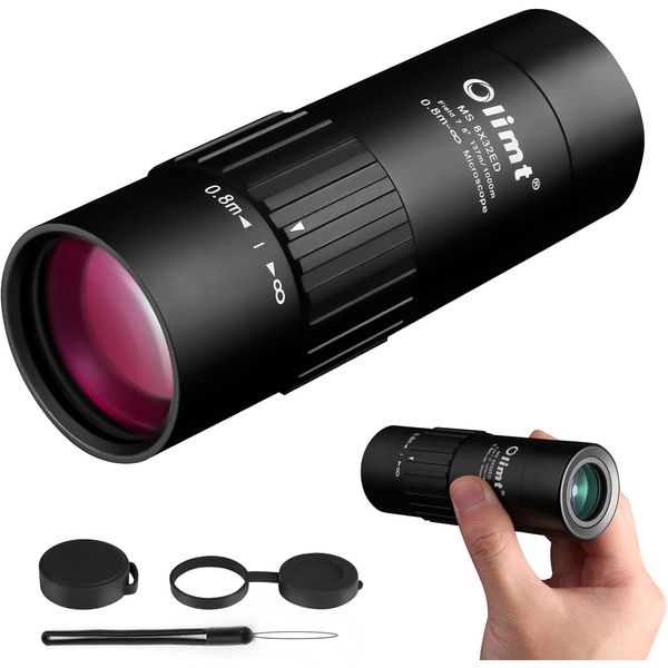 8X32 Monocular Telescope Mini Pocket Monocular Compact Monoculars for Adults