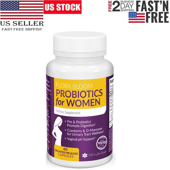 Flora Bloom Probiotics for Women Supplement Feminine Formula for UTIS and GBS