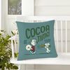 CafePress Peanuts Cocoa Time! Weather Resistant Square Throw Pillow