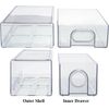 6 PCS Refrigerator Organizers and Storage Stackable Storage Drawers, Large Heavy