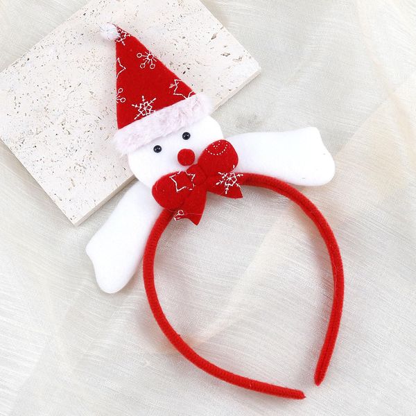 HIFANMM Christmas Headbands Snowman Hair Bands for Women Girls Kids, Winter Hair Accessories, Xmas Party Supplies Cosplay Hair Decoration Headdress Hair Hoop 1 Pcs