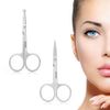 ABMRO 3pcs Small Eyebrow Scissors and Nose Hair Scissor, Beard Moustache Eyelash Nail Trimmer Facial Hair Grooming Scissors for Man and Woman