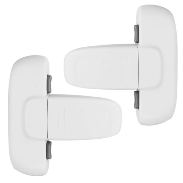 2 Pack Fridge Lock for Children, Home Fridge Door Lock Baby Safety Refrigerator Lock for Refrigerator Door Freeze Door (White)