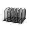 Black Vertical Storage Rack with 36 Compartments for Office Organization