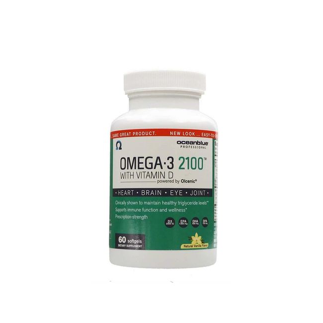 OceanBlue Omega-3 2100 with Vitamin D 60 softgels Natural Fish Oil exp:05/2025+