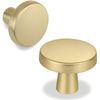 goldenwarm 10 Pack Gold Door Knobs Gold Drawer Knobs Brass Door Knob Gold Knobs Brass Cupboard Knobs Brushed Brass Cabinet Knobs Single Hole Gold Kitchen Handles