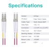 OM4 LC to LC Duplex Fiber Optic Cable, Patch Cord, MMF Jumper, 3-meter(9.8ft)