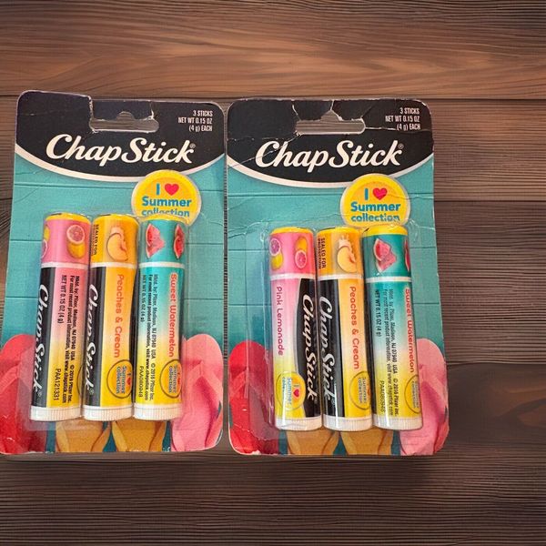 Chapstick Watermelon Lemonade Peach I Love Summer Limited Collection (2x3)