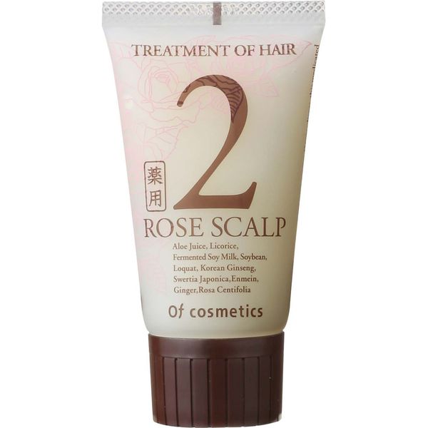 【髪もサラサラ頭皮ケア】薬用トリートメントオブヘア・2-ROスキャルプ 50g ローズブーケの香り Ofcosmetics(オブ・コスメティックス) [医薬部外品]