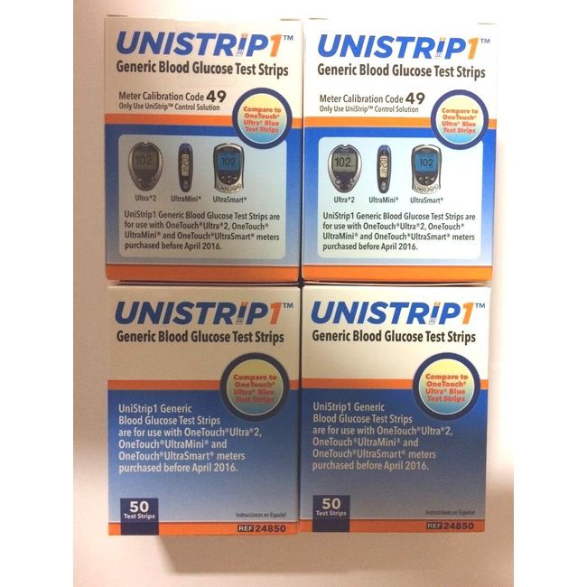 UniStrip 200 Test Strips for Use with Onetouch® Ultra® Meters Exp: 10/19/2025