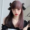 M Grande DY41A Creative Line Wig, Created by Top Stylist, 6-Piece Set, High Tone Color, Women's Wig, Bob, Semi-Long, Face Shrinking, Full Wig, (Black and Pink)