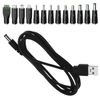 Fizzix USB to DC 5V Cable, Universal 5V USB Power Charger with DC Plug for Electronics