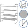 2-Tier Stackable Shoe Rack Fabric Shoe Shelf Storage Organizer,for entryways
