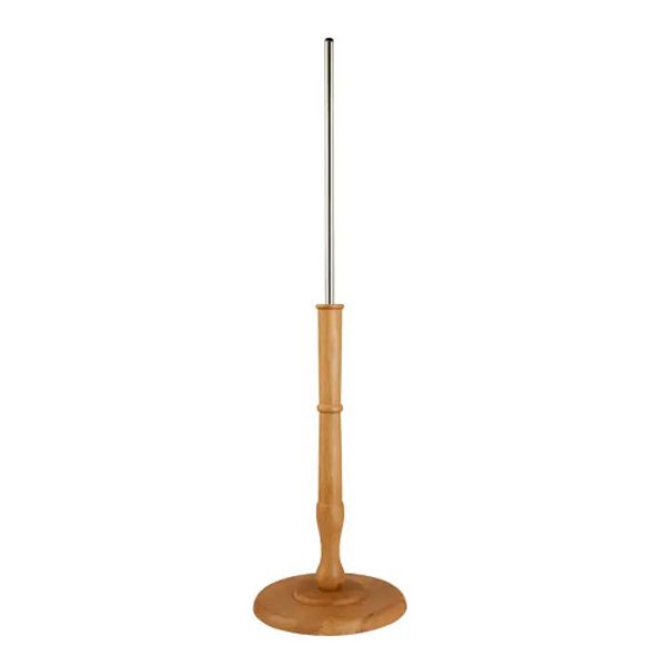 Econoco RBASE78 Round Wood Base With 7/8" Upright - Natural Finish