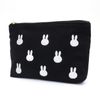 CHIFLE TRC7100 Miffy Canvas Multi-Pouch, Choose from 2 Sizes, Size M: B251. Monogram Face Black