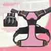 Pink Adjustable No Pull Reflective Dog Pet Harness Breathable Mesh with Handle