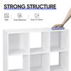 9 Cube Storage Organizer Wooden Bookcase Bookshelf W/Removable Back Panels White