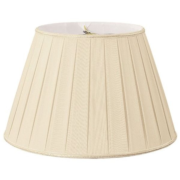 Royal Designs Round Pleated Designer Lamp Shade, Beige, 11 x 18 x 12