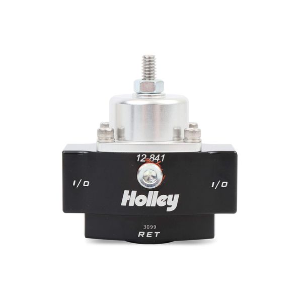 Holley 12-841 4.5-9 PSI Adjustable Bypass Billet Fuel Pressure Regulator with 3/8" NTP Ports , Black