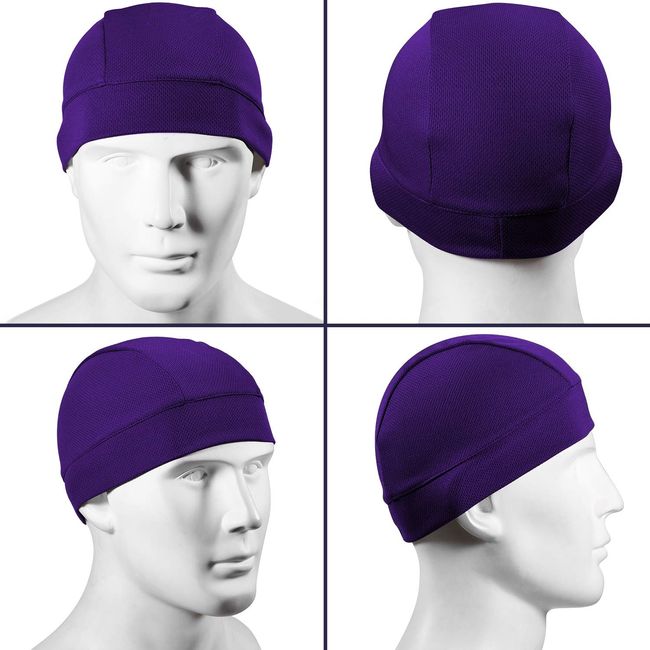 Men Moisture Wicking Beanie Hat Helmet Liner Sport Skull Cap