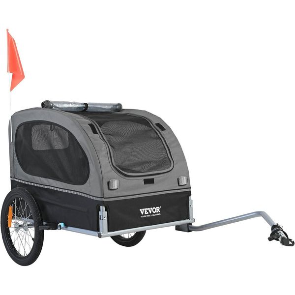 VEVOR Dog Bike Trailer, Supports up to 88 lbs, Pet Cart Bicycle Carrier, Easy Fo