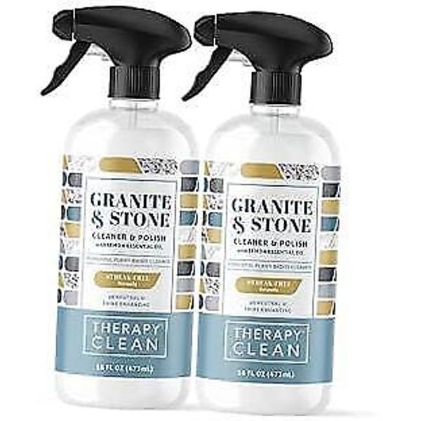 Granite Cleaner & Polish () - Granite Countertop Cleaner for Marble, 2 Pack