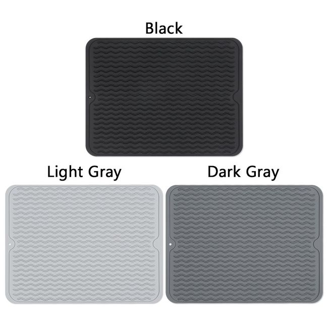 Dish Placemat Drying Mats Heat Resistant Silicone Drain Mat Table Mats Pad