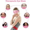 TEEROVA Cooling Eye Mask with Gel Bead - Reusable Gel Eye Mask for Dark Circles, Puffy Eyes, Dry Eyes, Headaches, Migraines, Sinus (Pink)