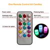 3Pcs LED Color Changing Flameless Ivory Candles w/ Remote Control Timer 4" 5" 6"