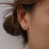 Minimal Bold Maltese Cross Silver 925 Silver Earrings