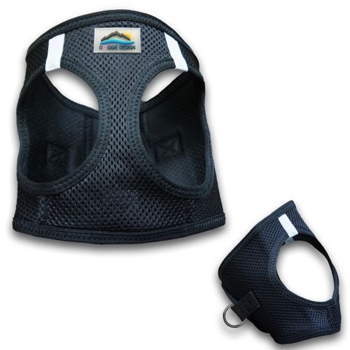 CHOKE FREE REFLECTIVE STEP IN ULTRA HARNESS - BLACK - AMERICAN RIVER (Small) by Doggie Design