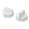 Red Hound Auto 2 White Range Top Surface Burner Knobs Replacement Compatible with Whirlpool Roper Estate Maytag 8273104