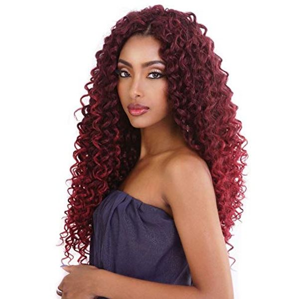(3 PACK) Afri Naptural Caribbean Crochet Braid - BEACH CURL 18" (1B)