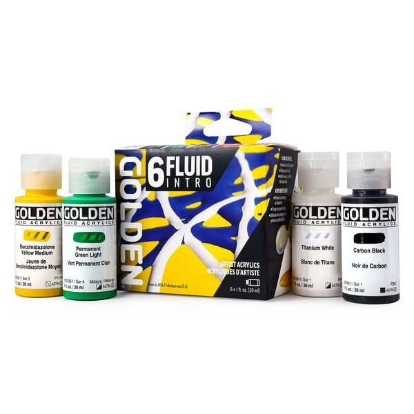 Golden : Fluid Acrylic Paint : Intro Set : 6 x 30ml