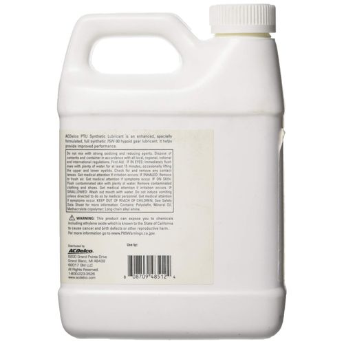 ACDelco GM Original Equipment 10-4105 GL-5 75W-90 Synthetic Power Transfer Unit (PTU) Lubricant - 1 qt