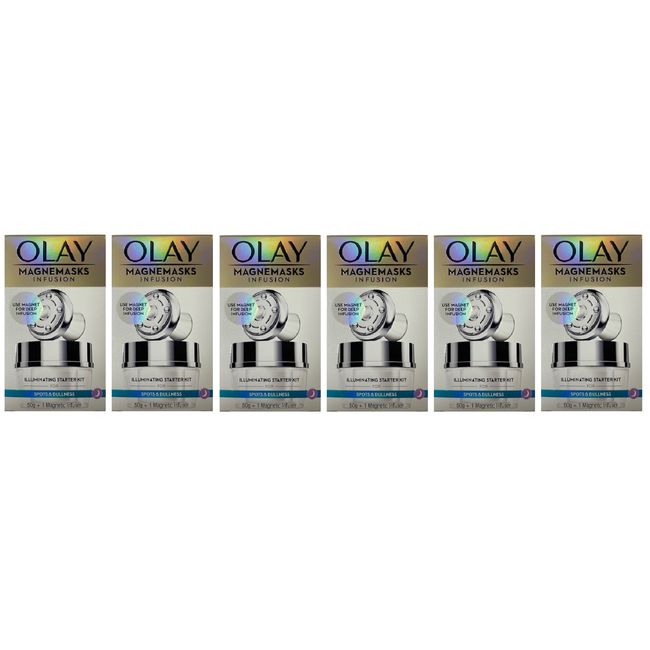 Olay Magnemasks Infusion, Illuminating Starter Kit for Spots, 1.7 oz (Pack of 6)