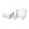 sourcing map Cabinet Cupboard Shelf Corner Brace Plate Right Angle Bracket White 12pcs