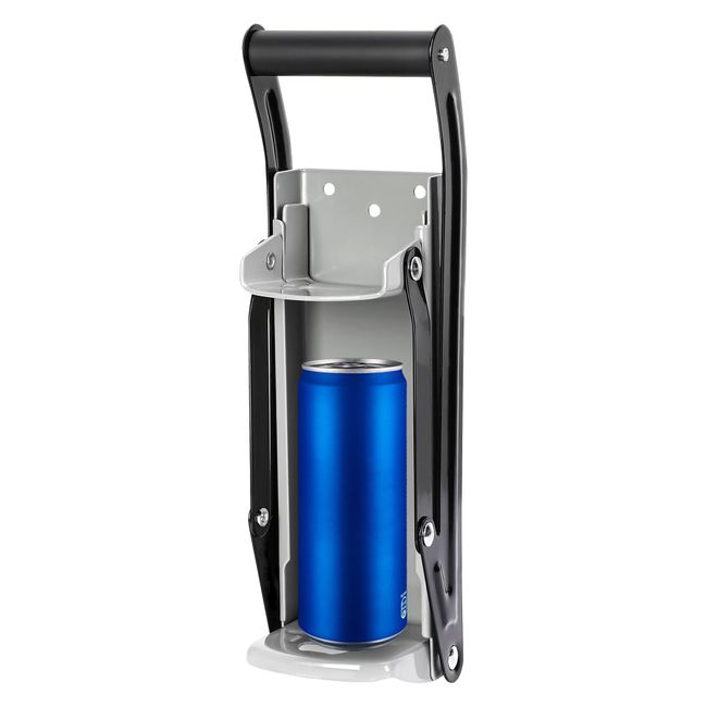 ASAB Can Crusher for Recycling 16oz Wall Mounted Easy to Install Beer Can Crusher 2 in 1 Can Presser with Bottle Opener Recycling Tool Rubber Non Slip Grip Handle 500ml Aluminium Tin Soda Can Crusher