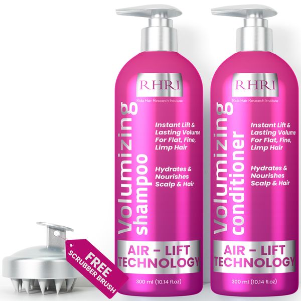 Volumizing Shampoo and Conditioner Set for Fine Hair | Hydrating, Nourishing, Boosts Volume, Texture, and Shine | Ideal for Thinning and Limp Hair | 10.14 fl.oz (Pair of 2)