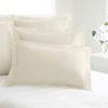 FRESH IDEAS Poplin Tailored 2-Pack Pillow Sham, King, Ivory