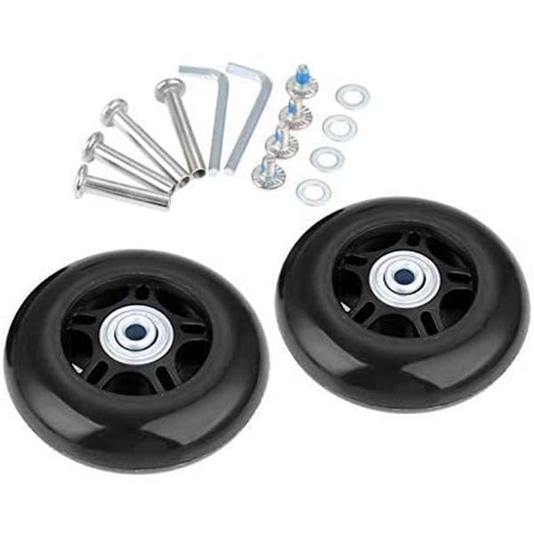 Lovetao Luggage Suitcase Wheels Replacement Kit 50x18mm/1.97"x0.71" w/ABEC 608zz Inline Outdoor Skate Replacement Wheels, One Set of (2) Wheels (OD:50 W:18 ID:6 Axles:30&35