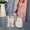 Masters & Burrell Makeup Organiser Cotton Pads Holder Cosmetics Makeup Cotton Swab Holder Cotton Pads Dispenser, 4 Sections Ideal for Cotton Buds Cotton Pads
