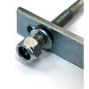 U Bolt Round M8 40mm Inner Width x 150mm Length with Back plate, Hex Nuts and Washers (2)