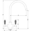Astini Colonial Antique Copper & White Ceramic Handle Kitchen Sink Mixer Tap