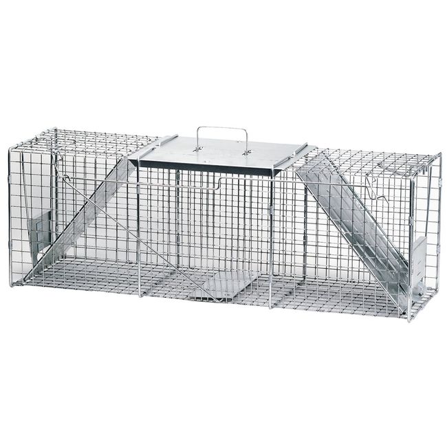 Havahart 1045SR Large 2-Door Humane Catch and Release Live Animal Trap for Armadillos, Beavers, Bobcats, Small Dogs, Cats, Foxes, Groundhogs, Nutria, Opossums, Raccoons, and Similar-Sized Animals