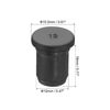 sourcing map Rubber Solid Plug Soft Flexible Stopper for 11-12mm Hole Black 5Pcs