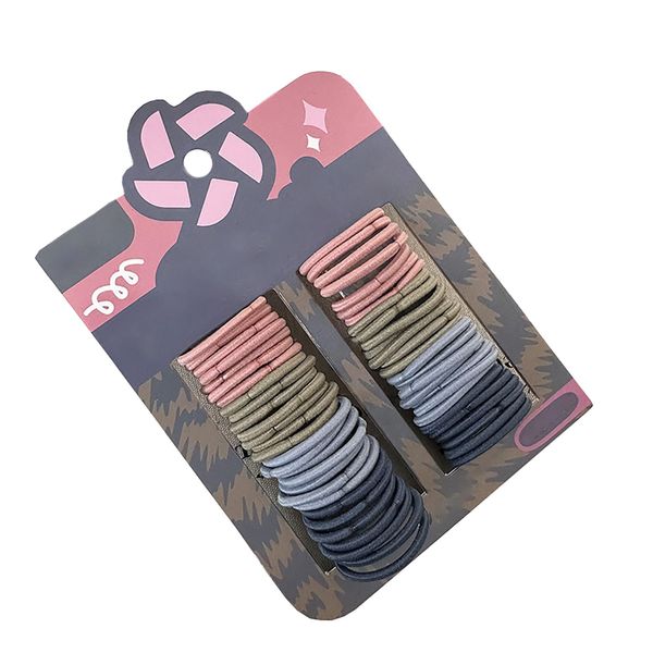 Colorful cute pinwheel children's small rubber band card set Seamless elastic hairband with high elasticity and no damage to hair Used for long-lasting braids and ponytails(FKL)