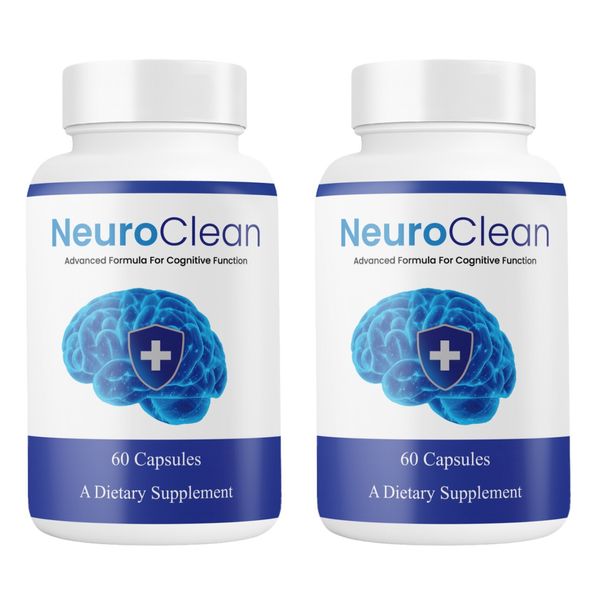 ( 2 Pack ) NeuroClean Capsules - Brain Support Formula for Cognitive Function