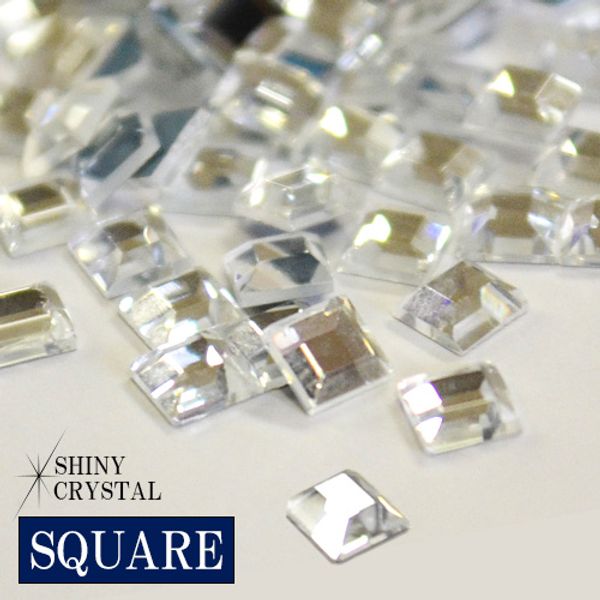 Rhinestone Shiny Crystal (SHINY CRYSTAL) Square Crystal 3mm irogel Nail Parts Nail Stone Decoration Parts Self Nail Gel Nail