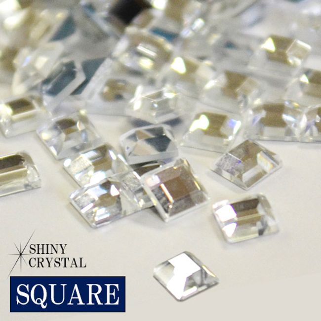 Rhinestone Shiny Crystal (SHINY CRYSTAL) Square Crystal 3mm irogel Nail Parts Nail Stone Decoration Parts Self Nail Gel Nail